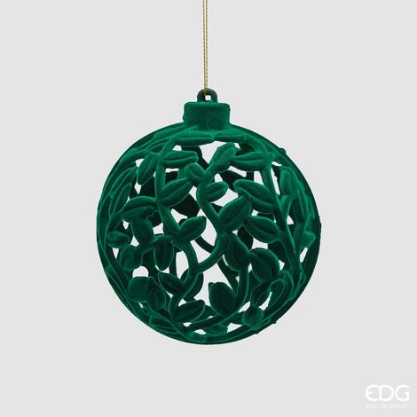 EDG Addobbo Palla Di Natale Velvet 10 Cm