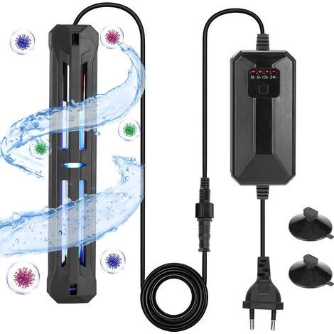 Lampe UV Stérilisante 11W pour Aquarium – Désinfection Ultrasons, Élimination des Algues et Purification de l'Eau, Étanche avec Minuteur-lsw (1/5)