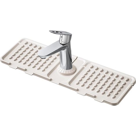 Alfombrilla para grifo de cocina, alfombrilla recolectora de agua para grifo – Almohadilla de silicona absorbente con drenaje rápido y organización (1/5)