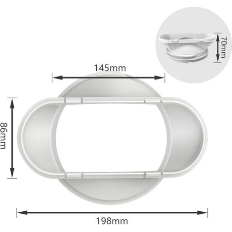 Tubo de escape de calor para aire acondicionado móvil, interfaz de boquilla plana de 130/150 mm, accesorios generales -Crezuo