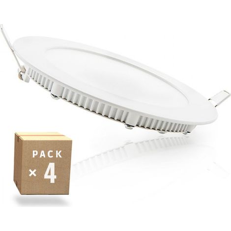 Confezione 4 Piastre LED 9W 720Lm 6000ºK 40.000H [HO-PLCIR9W-CW-4PK-AP] (1/5)