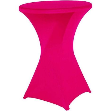 Housse de Table de bistrot - Mange Debout - Deco Cocktail - Stretch Spandex （rose rouge） 60cm×110cm (1/4)