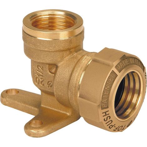 Effebi Wandscheibe Typ 869 Winkel, 25mm x 1/2", Messing (1/2)