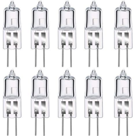 Ampoules halogènes G4 35W 12V, blanc chaud 2800K, gradable capsule transparente 10 pièces (1/5)