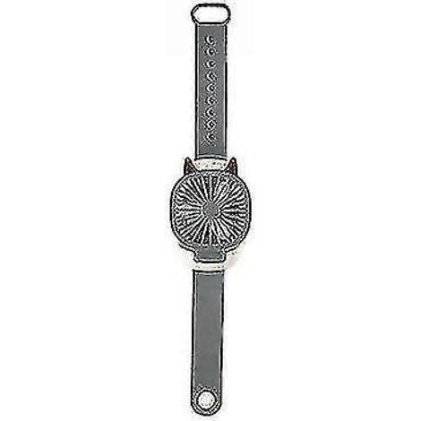 Ventilateur de poignet USB portable et créatif, mini ventilateur de montre, ventilateur de ventilation avec lumière LED pour enfants (gris) (1/5)