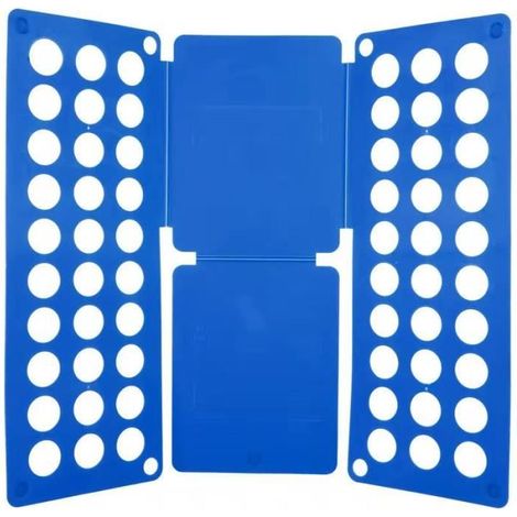 Plieur Linge Ajustable, Planche à Plier le Linge, Folding Clothes Board 70x59cm (BLUE Adultes) (1/2)