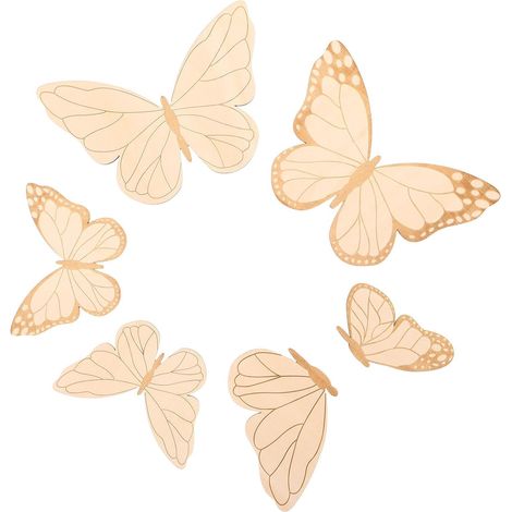 murale papillon avec sculpture suspendue stable et ruban (1/5)