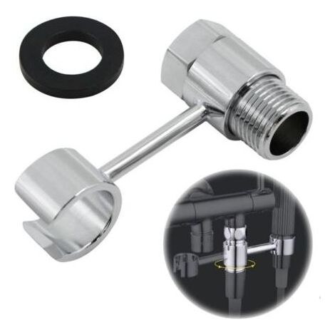 Pair Lntyq Support de Douche Sans Perçage - Pommeau Douchette Réglable, Raccordement 20mm éCrou Porte Universel Attache Pomme de Douche, Acier inoxydable pour Salle de Bain, Installation Facile (1/5)