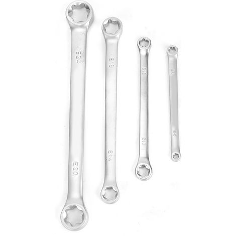 CHICIRIS Pratico E8-E24 ESAGONALE TRIR DOPPIO DOPPIO DOURNE TENANTER DOURNE PER USO DOMESTICO E INDUSTRIALE (4 PEZZI / SET, Argento). (1/5)