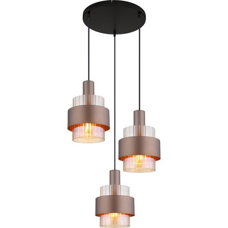 Globo - lampada a sospensione - MILLEY - bronzo - vetro - Ø 45cm (1/5)