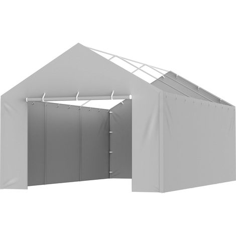 Bâche de remplacement pour abri de voiture, parois latérales 12 x 20 pi, tente de garage, abri, bâche robuste, imperméable et protégée contre les UV, installation facile avec tendeurs élastiques à bou (1/5)