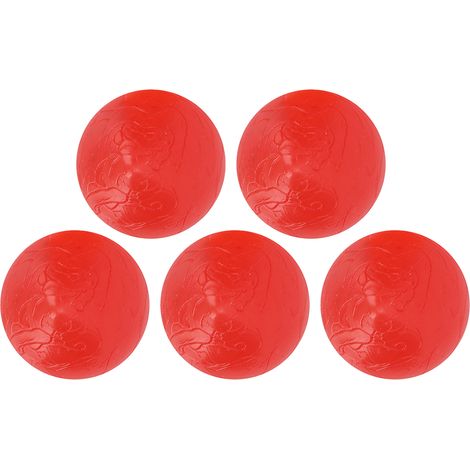 Lot de 5 balles de massage poignet rouge forme pêche, 25°, rééducation et soulagement du stress, grip main pour bureau, anti-stress. (1/5)