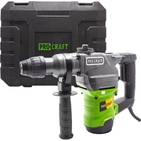 Martillo perforador y cincelador Procraft BH1750, 1200 vatios, 4,5 J, SDS plus + maletín (1/5)