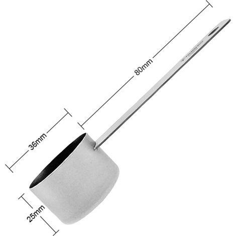 Cuillère à café en métal Ti, capacité de 8 g, matériau léger de haute qualité, idéal pour les poudres moulues et diverses, manche court/rallongé, 1 cuillère à soupe. (1/5)