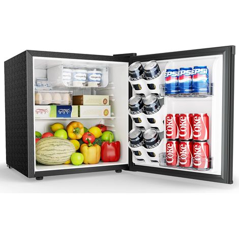 EUHOMY 46L Mini Kühlschrank, 7-Stufen Thermostat, 38dB Ultra-Leise, Energieeffizienter für Schlafzimmer, Büro