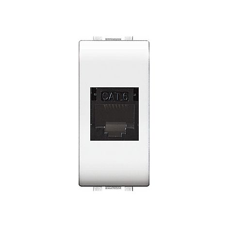 Presa Rj45 Cat.6 Utp Mylife Bianco ( ELETTROCANALI cod. ECL4087WH )
