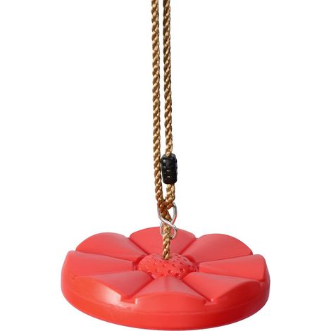 Balançoire disque extérieure/intérieure, siège en plastique rouge, corde, arbre à singe