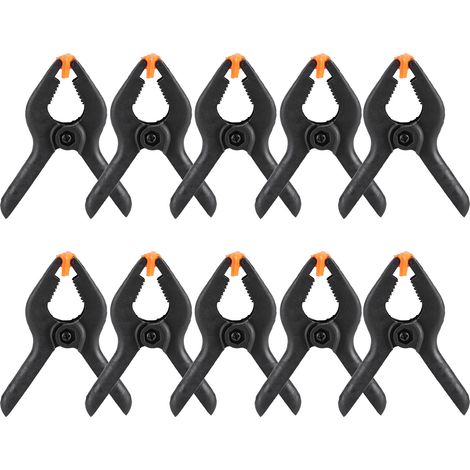 10 pièces 3 pouces A Type noir multifonctionnel pince à ressort en plastique bricolage outil de travail du bois (1/5)