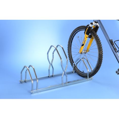 Mottez – Râtelier 3 vélos sur 2 niveaux – B129V3 – Rangement mural en acier – Charge maximale 60kg – Pour vélos de route et VTT (1/2)