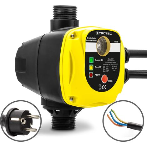 Trotec – Contacteur manométrique électronique TDP DS – Pression max 10 bars – Sécurité manque d'eau – Indice IP54 pour protection contre projections