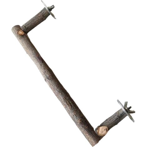 Perchoir pour oiseaux, support en bois naturel en forme de U, jouet pour cage pour perruches calopsittes