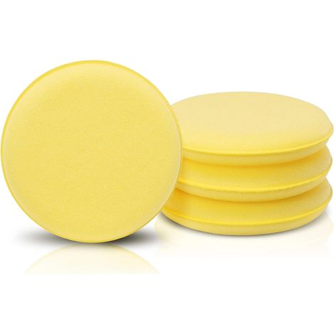 Tampon Polissage Mousse pour Polissage Voiture éponge à polir,Applicateur à La Cire Polonais,Applicateur éponge Pads De Cire,pour Nettoyer Voitures Véhicule, Verre (4pcs) (1/5)