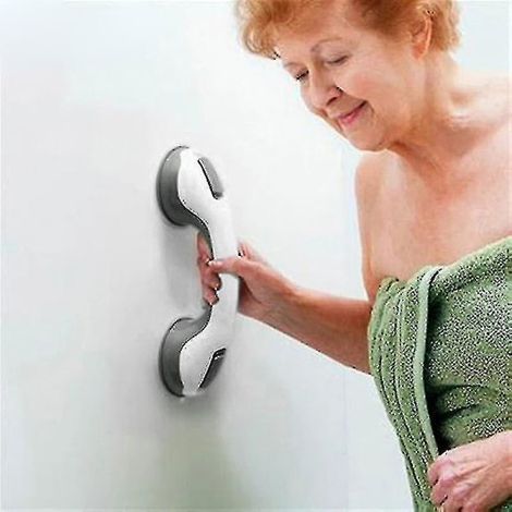 Poignée de sécurité antidérapante pour toilettes et salle de bain, poignée d'aide à fixation par ventouses, poignée stable sans perçage, pack de 1, blanc, usage domestique (1/5)