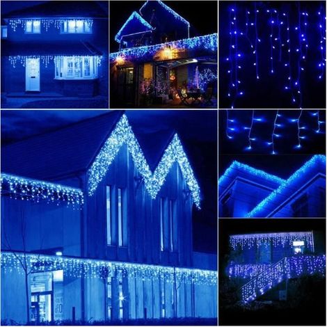 30 m lange Lichterkette mit 300 LEDs für den Innen- und Außenbereich, Weihnachtslichterkette, Party- und Hochzeitsdekoration – Blau (1/5)