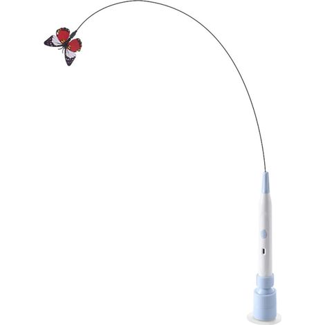 Canne à Pêche pour Chat Interactif, Bleu, Modèle Rechargeable (1/5)