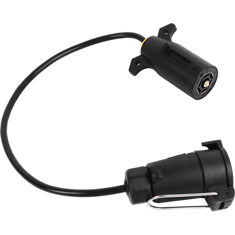 Adaptateur Prise Remorque 7 Broches Fiable Durable Double Tête US Vers UE Pour Voiture Connecteur Universel (1/5)