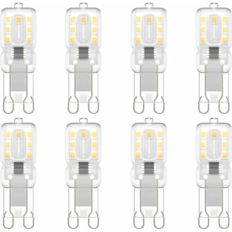 G9 LED-Lampe, G9 LED 220 V, Neutralweiß 3000 K, 3 W (entspricht 30 W Halogenlampe), 8er-Pack (1/4)