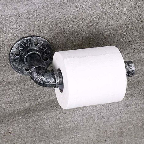 Support Mural Papier Toilette Vintage Industriel Accessoire Salle De Bain (1/4)