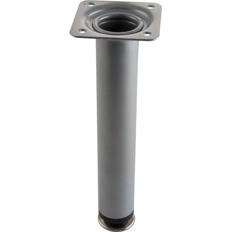 Dekorfuß Möbelfuß Fuß ø 30 mm Tischbein Länge 190 mm Tischfuß Stahl silber