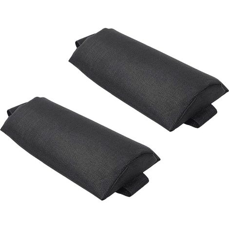 Oreiller de Chaise Longue, Appuie-Tête de Chaise Longue Bain de Soleil Coussin Oreiller de Transat Confortable Oreiller Ergonomique Amovible pour Chaise Pliante de Plage (2PCS Black)