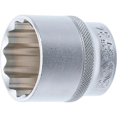 Llave de vaso 12 caras  entrada 12,5 mm (1/2")  34 mm (1/3)