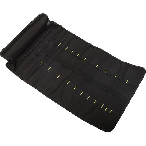 Borsa portautensili in tela con 22 scomparti - custodia arrotolabile - chiavi inglesi/cacciaviti e pinze - organizer/piccole custodie per chiavi a bussola/organizer per astucci portautensili (1/3)