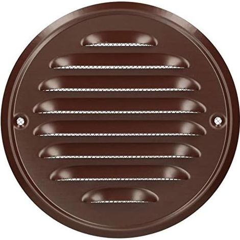 KOTARBAU Grille d'aération ronde en tôle de zinc - 130 mm - Marron - À visser (1/5)