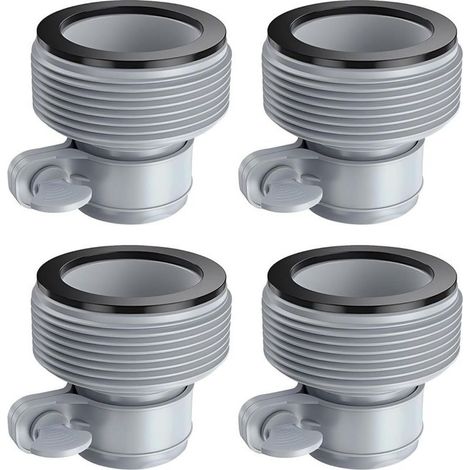 Pool fitting, set of 4 pool hose adapters, pool pump connector, threaded pool hose adapter, B hose conversion adapter for 1.5 inch fittings