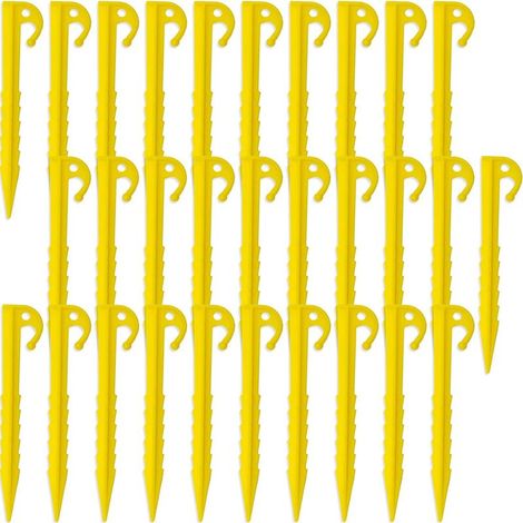 30 Pcs Piquet de Tente en Plastique, Piquets de Tente Spirale, Sardine Tente de Jardin Sol, pour Accessoires pour Camping (1/5)