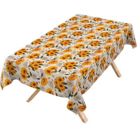 Nappe enduite Tournesol 220x140 cm extérieur imperméable (1/5)