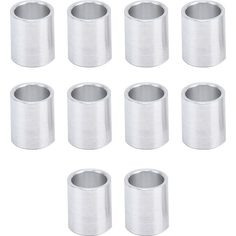 10 pièces entretoises rondes non filetées en alliage d'aluminium, diamètre extérieur 10 mm et 12 mm, supports de fixation pour espacement. (1/5)
