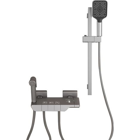 Rubinetto da cucina monoforo con due maniglie, girevole a 361 gradi, per lavello, con acqua fredda, trafilato (60 cm) (1/5)