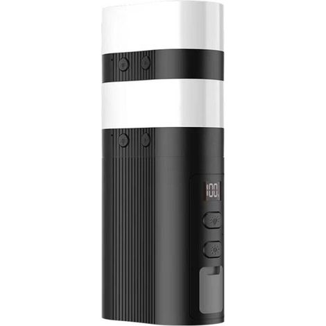Ortviai Lampe de camping 2-en-1 aimantée avec banque d'énergie 6000 mAh, écran numérique et lumière d'ambiance colorée (1/4)