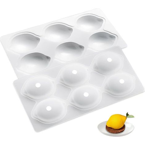 Moule Silicone Citon 3d,Gateau Moule Silicone Patisseie,Lemon Mold,Desset Moules Mousse Au Chocolat,Pudding Moules Donuts à Bonbon,Chocolate Mold éutilisable pou Bouchées de Bownie (1/3)