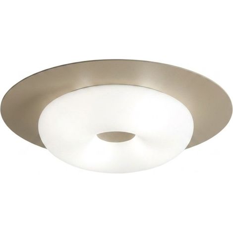 Plafoniera moderna top light chloe 1237 78 e27 led metallo vetro, finitura metallo sabbia (1/5)