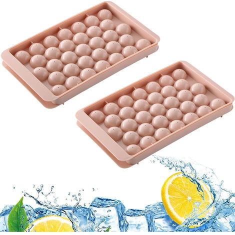 Runde Eiswürfelform – Für Whisky, Cocktails, Kaffee, Tee – 12 Eiskugeln – Aus flexiblem Silikon (1/5)
