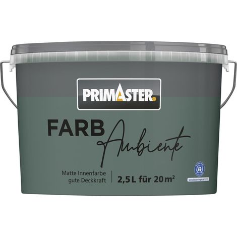 Primaster Farbambiente Wandfarbe matt waldgrün 2,5 L Wandfarbe (1/2)