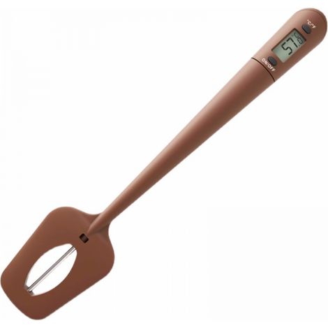 Thermomètre pour sauces de cuisine Spatule à bonbons de cuisine portable avec agitateur en un, nylon + silicone, idéal pour le chocolat, les crèmes (1/5)
