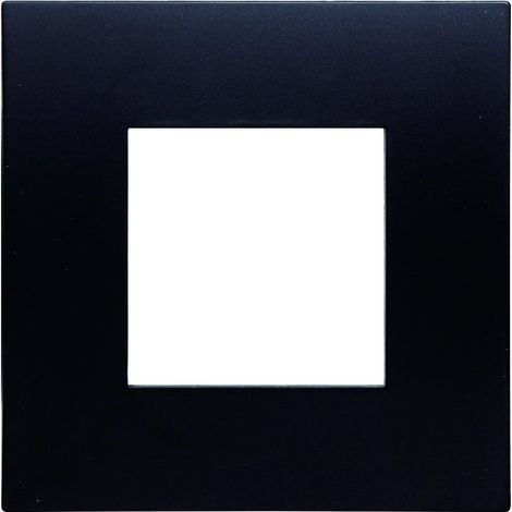 Placca Plastica ETTROIT Serie Venus 2 Posti/Moduli 502 Compatibile Con Vimar Arke, 14 Colori Disponibili (Nero)