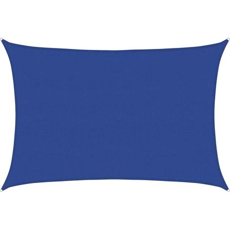 Toldo de vela rectangular HDPE azul 160 g/m² 5x6 m vidaXL
